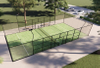 Corte de tenis de vidrio Padel