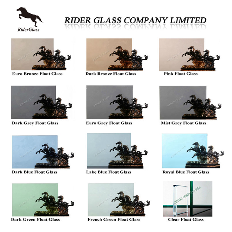 Proveedor de vidrio flotado tintado de Chinese Rider