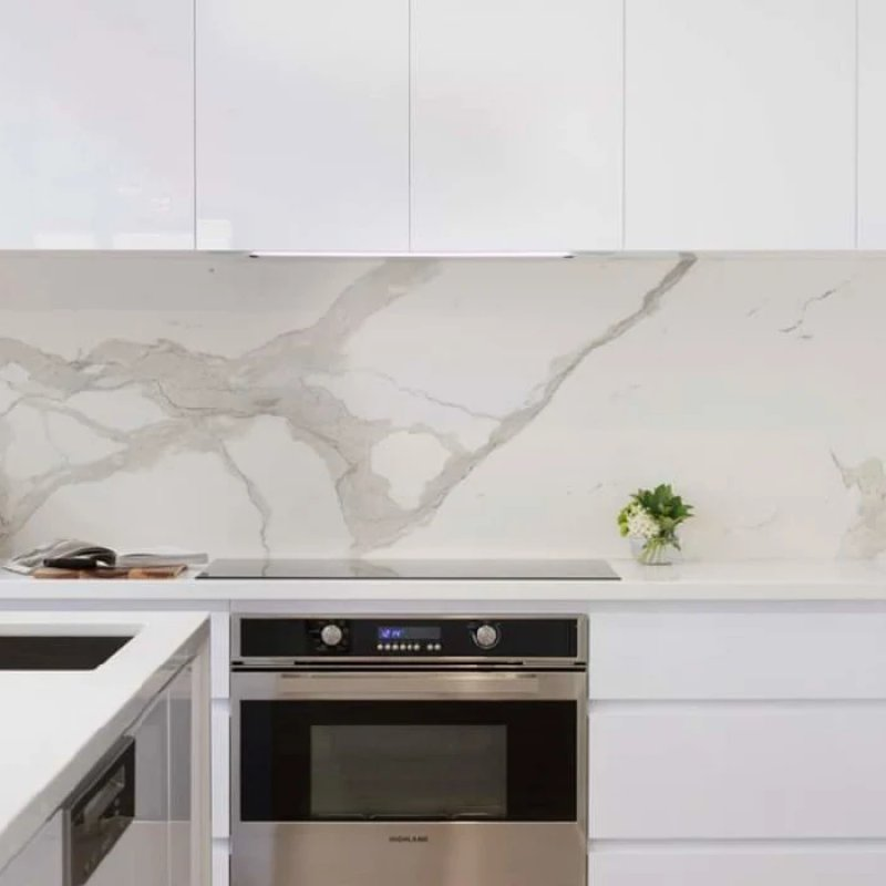 Splashbacks de vidrio de color